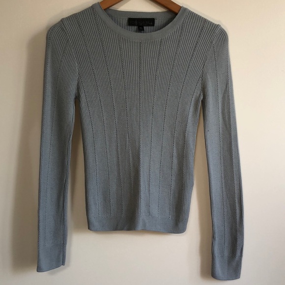 Topshop Sweaters - TOPSHOP Super Soft Ribbed Knitted Blue Sweater